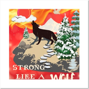 strong like a wolf Posters and Art